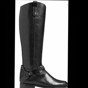 SOLD Tory Burch black Derby boots 9.5